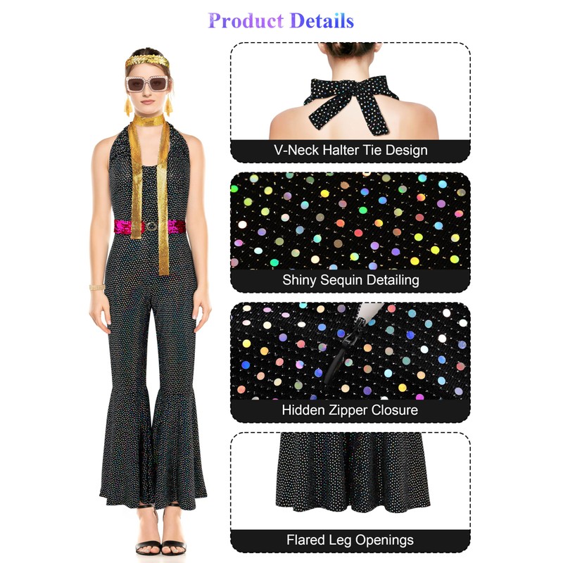 SOMSOC - Conjunto de accesorios para disfraz de discoteca de