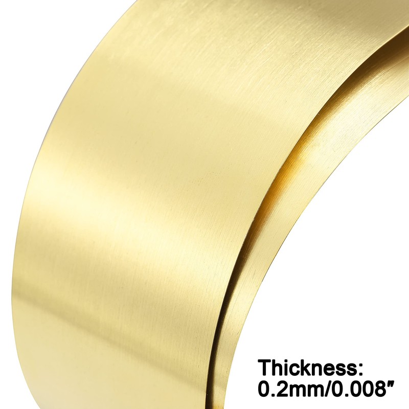 sourcing map Brass Sheet Roll, Metal Foil Plate 1000mm x