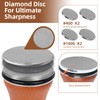 KRZKRZ Rolling Knife Sharpener - 6 Angles & 4 Blades
