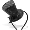 Cerchietto con mini cappello a cilindro, con paillettes, accessorio per