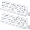 Blulu 2 Pack 18 Inch Baseboard Register Vent Duct Opening