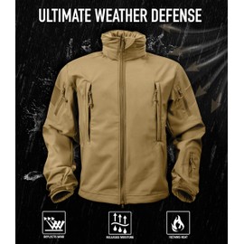 Rothco Special Ops Soft Shell Jacket - Unbeatable Weather Defense and Tactical Versatility, Woodland Camo, L