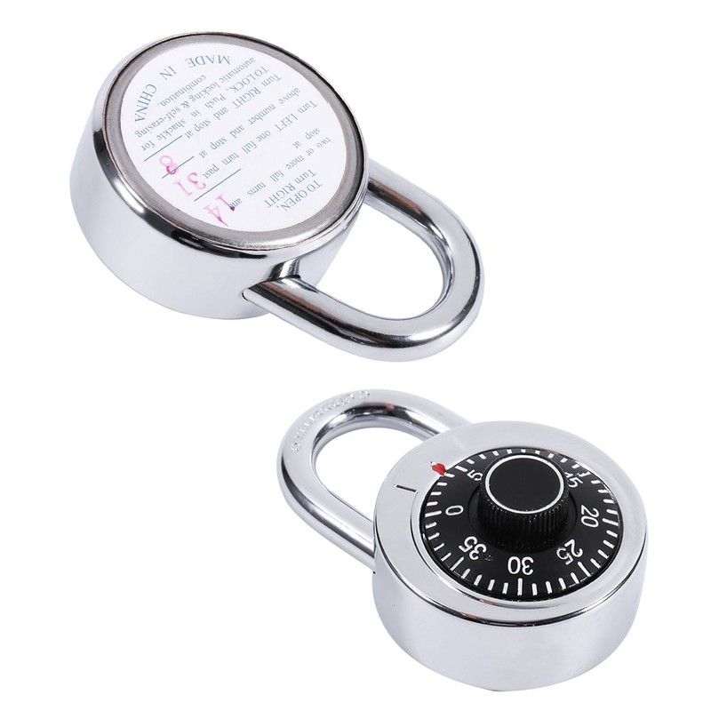 Combination Padlock, Digital Password Circular Alternative Padlock Circular Dial Number