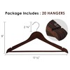 StorageWorks Wooden Hangers 20 Pack, Wood Coat Hangers for Closet,