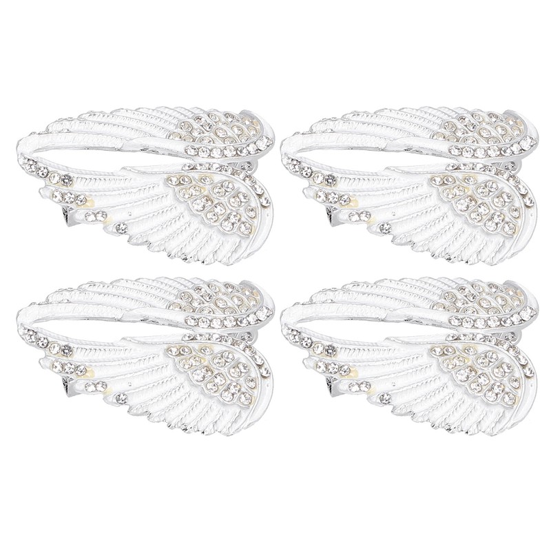 4Pcs Brooch Pin Diamond Angel Wing Pattern Cute Fashion Lapel