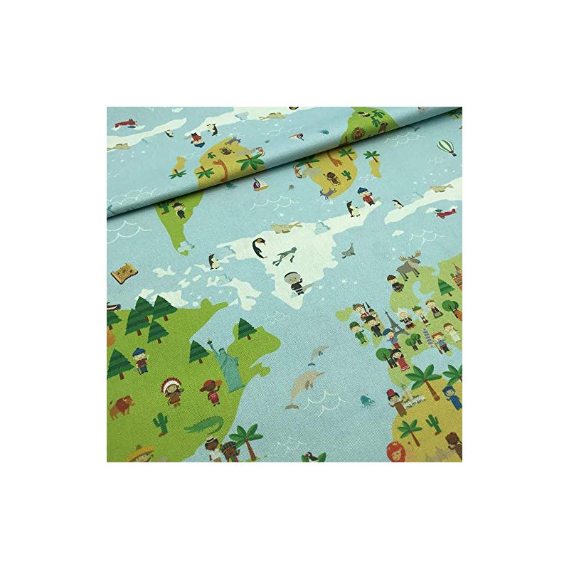 Kt KILOtela - Digital Printed Half Panama Linen Fabric 100%