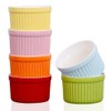 YAZYLIFE Ramekins 4oz,Creme Brulee Ramekins and Souffle Dishes,Porcelain Oven Safe