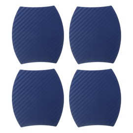 Partuto 4 Pcs 79x89mm Universal 3D Car Door Cup Protector Sticker - Car Auto Door Handle Protective Film Anti-Scratches - Blue