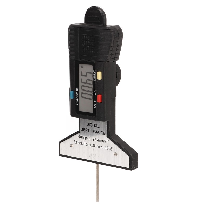 Digital Tyre Tread Depth Gauge Inch mm Conversion 0‑25.4mm Range