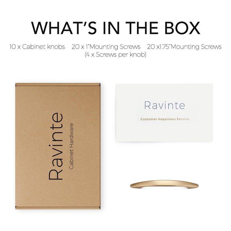 Ravinte 10 Pack 3 Inch Kitchen Cabinet Handles Champagne Bronze