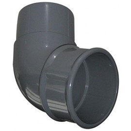 FLOPLAST 68mm Round Gutter Pipe 112 Degree Offset Bend - Grey