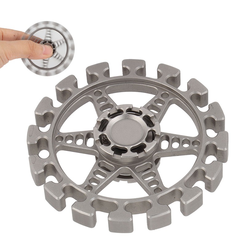 Metal Fingertip Gyroscope Round Shaped Reduce Anxiety Rotating Decompression Toy