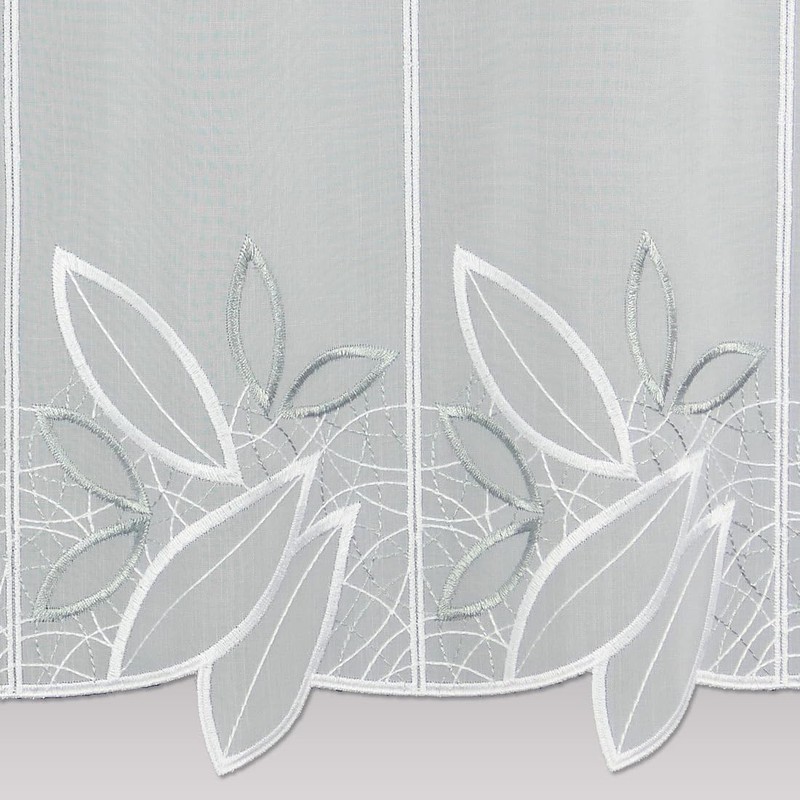 Darlen Modern Panel Curtain with Ornamental Embroidery from Plauen Lace