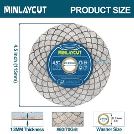 MINLAYCUT Diamond Tile Saw Blade 4-1/2" 115mm Cut Off Wheel for Cutting and Grinding Porcelain Ceramic Tile Marble Artificial Stone