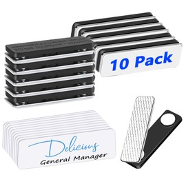 Magnetic Name Tags,Badge Holder Magnets,Name Tag Magnets,Name Tags Magnetic Back,20pcs Reusable and Customizable Name Tags Suitable for Schools, Hotels, Trade Exhibitions, Offices (10)