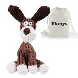 Vianys Bite Buddy, 2025 Heavy-Duty Plush Dog Chew Toy, Brown Donkey Shape, Ideal for Large Dogs