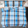 vidaXL Cotton Duvet Cover Set 220x240 cm, Elegant Blue and