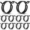 Geelin 10 Pieces Constant Tension Band Hose Clamps Black Fuel