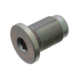 febi bilstein 37940 Oil Drain Plug without Sealing Ring, 1 Piece, Silver