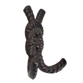 FTWDesign Cross knot wall hook, maritime decoration, cast iron