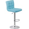 SEGAWE Set of 2 Adjustable Bar Stools PU Leather Modern