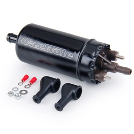 CarBole Electric Inline Fuel Pump 12 V, Diesel Pump 250 bhp, Universal External Inline Fuel Pump, Replaces 0580464070 and Other Bosch Products (Black)
