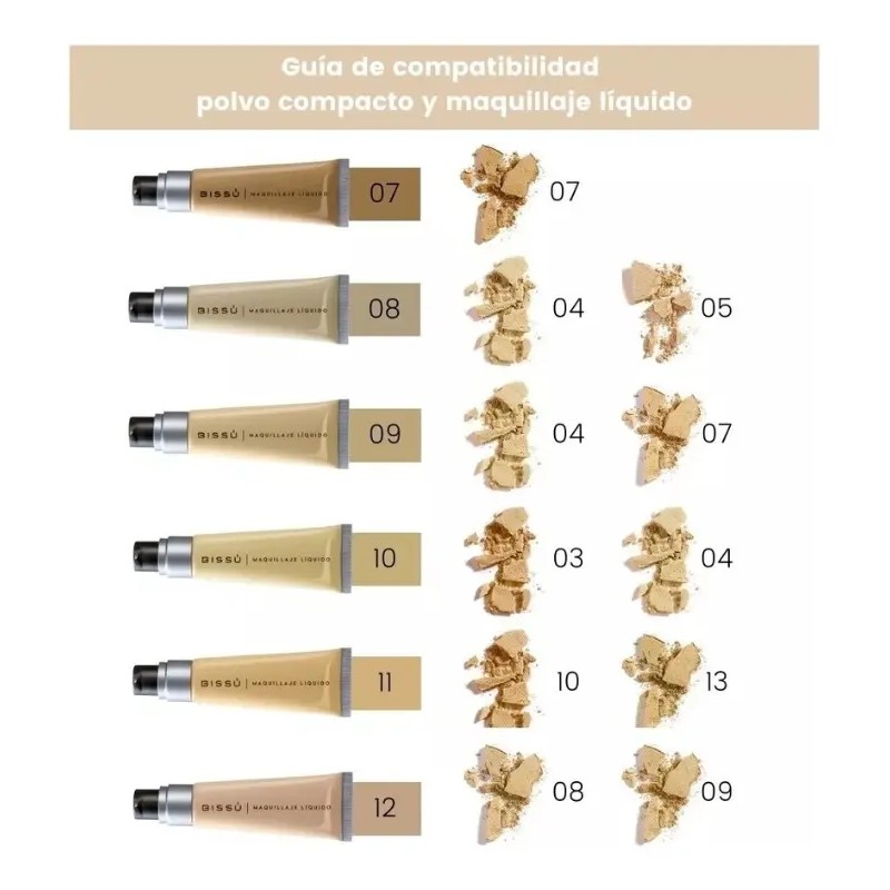Polvo Maquillaje Compacto Para Rostro Bissú