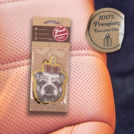 Dog Car Air Freshener 6 Pack English Bulldog Scented With Essential Oils By Fresh Fresheners (6 Pack)