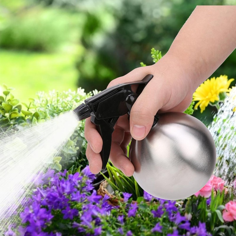 500ml Stainless Steel Portable Garden Spray Bottle Kettle Plant Flowers