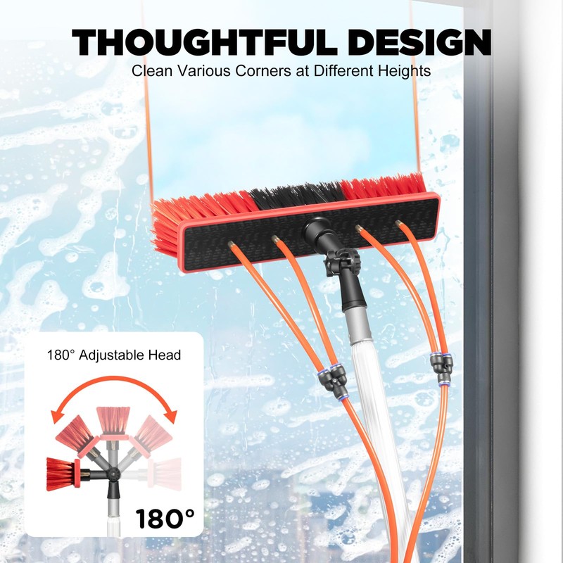 LyeXD 26FT Solar Panel Cleaning Kit, Adjustable Window Cleaning Pole