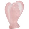 SUNYIK Rose Quartz Carved Guardian Angel Natural Crystal Pocket Statues