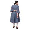 Yash Gallery Kurtis de algodón Cambric estampado acampanado, para mujer,