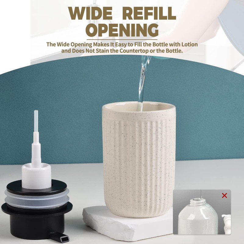 Umlaca Foaming Soap Dispenser Ceramic for Dish Soap,Hand Soap,Lotion foaming