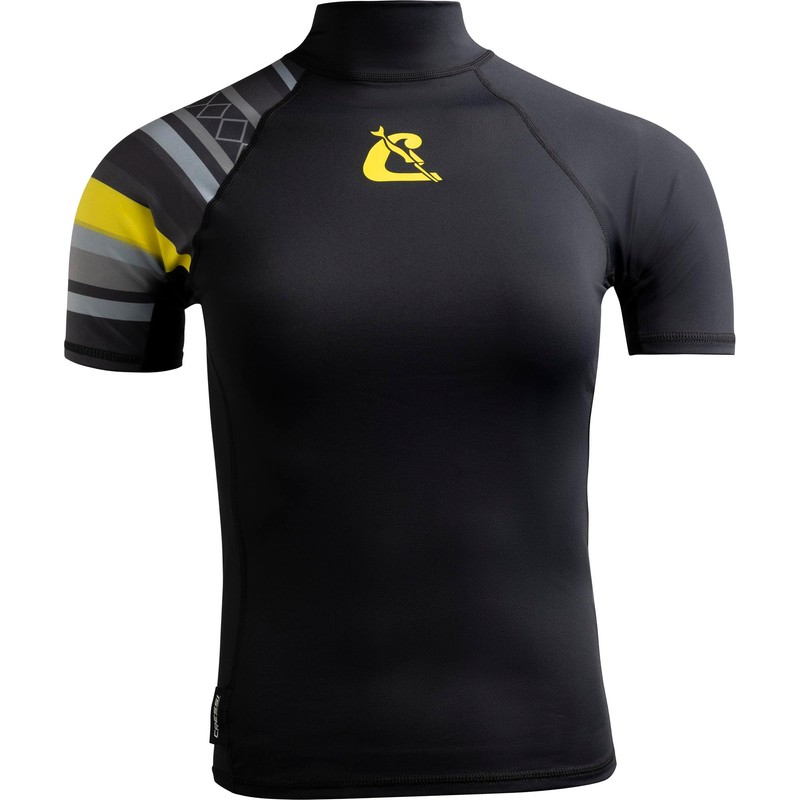 CRESSI Shield Lady Rash Guard Short/SL Black Yellow- Rash Guard