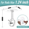 6-Pack No Drilling Ceiling Mounted Curtain Rod Brackets, Self Adhesive