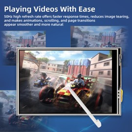 iPistBit Monitor táctil de 3,5 Pulgadas, Pantalla LCD TFT de 480x320 Compatible con Raspberry Pi 4/3/2/Zero/B/B+