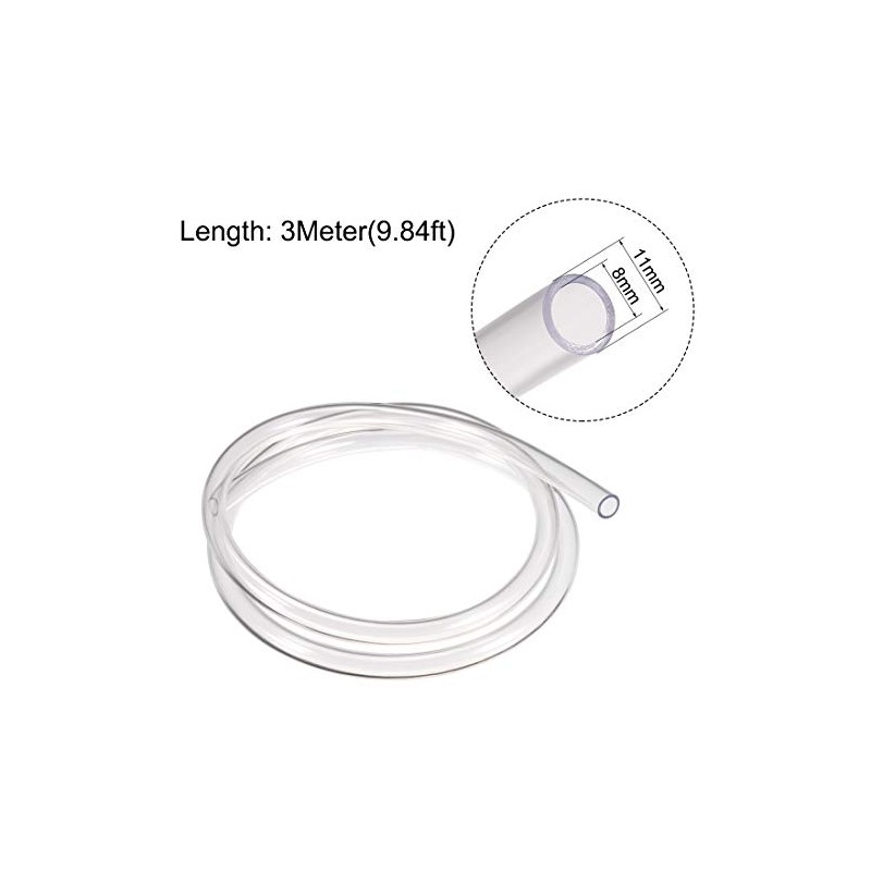 sourcing map Water Hose PVC Hose 8mm Internal Diameter x