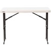 LIFETIME 4 Ft. Commercial Adjustable Height Folding Table (Almond)