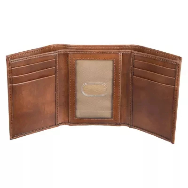 Goodfellow & Co Brown Men's Slim Trifold Wallet RFID blocking