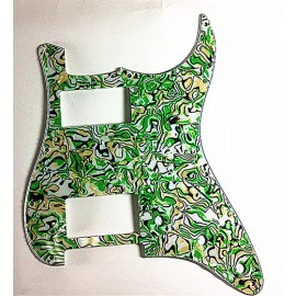 4 Ply Guitar Pickguard For Fender Stratocaster Strat HH Pickups –Green Pearl