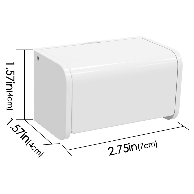 Linkidea Wall Mount Toothbrush Holder with Cover, Plastic Self Adhesive