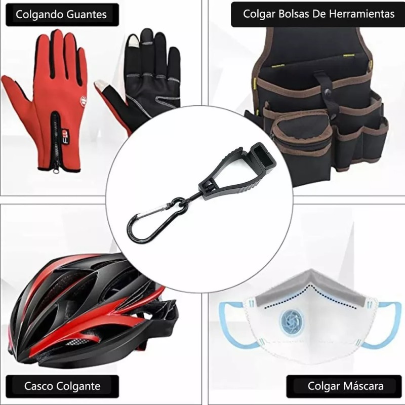 LOMETEB 10x Guante Clip Grabber Soporte Abrazadera Seguridad En El
