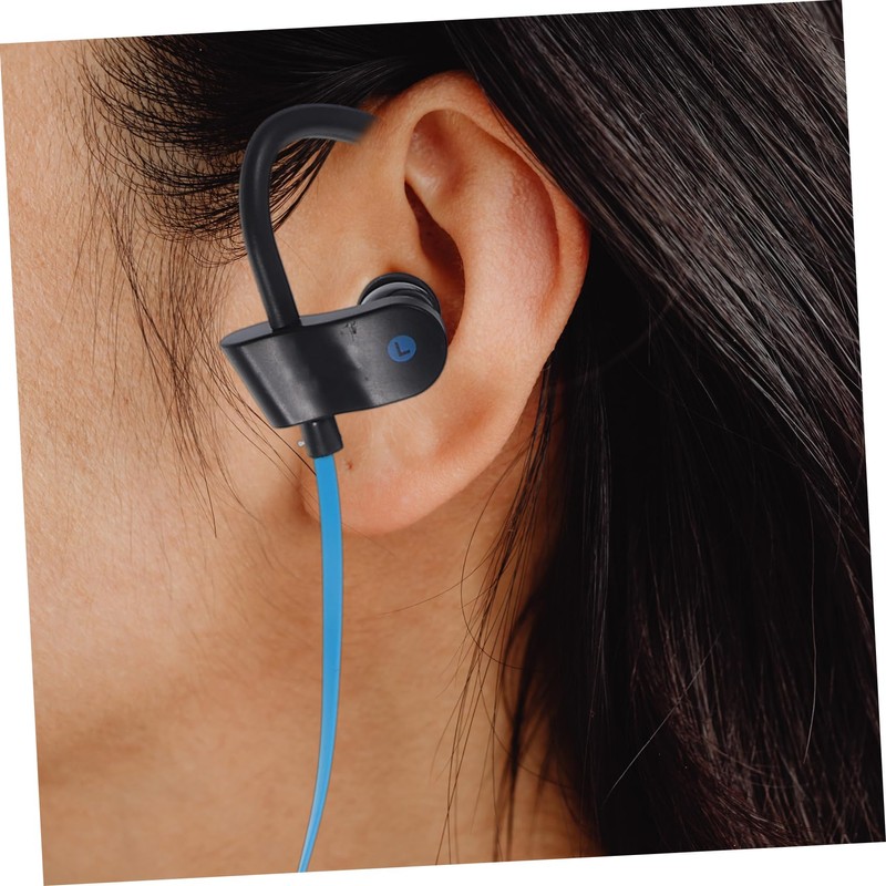 Operitacx Ear Hook Wired Stereo Headphones with Microphone Comfortable Fit