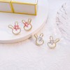 Easter Bunny Earrings for Women,Cute Pearl Rabbit Stud Hypoallergenic Spring