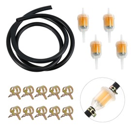 15 x Fuel Filter, Fuel Filter, Fuel Hose Kit, Motorcycle Fuel Filter, Suitable for Car, Motorcycle, Lawn Mower, Scooter, Diesel, Moped