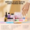 Wilfniee Practice Hand for Acrylic Nails Kit: Fake Silicone Hands