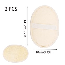 2 PCS Body Sponges for Shower,Body Scrubber,Body Exfoliator,Bath Sponges for Adults,Face Scrubber,Exfoliating Body Scrub,Natural Sponge,Exfoliating Pads,Exfoliating Sponge