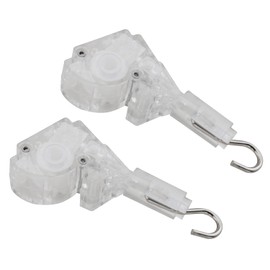 ZZLZX 2PCS Blind Wand Tilt Control Wand Tilter, Blinds Wand Tilter Mechanism, 1inch Mini Blind Head Rail Blind Tilt Mechanism Replacement with D Shaped Gear Tilt Mechanism Hook Connection