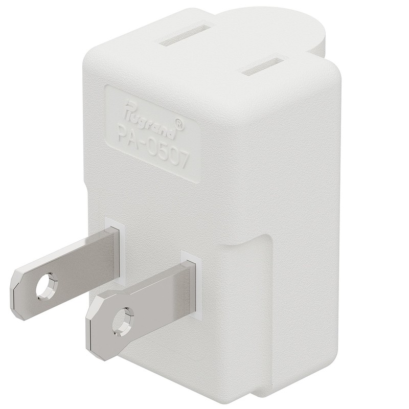90 Degreen 2 Prong Adapter, Plugrand Up Angled Nema 1-15P