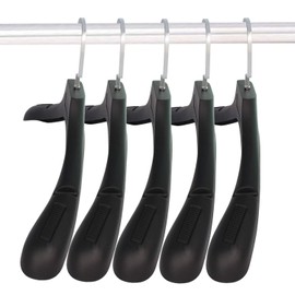 DEDU Suit Hangers for Men 20 Pack, Extra Wide Suit Hanger Non Slip Width 17.7", Thick Plastic Coat Hangers Black with Metal Hook